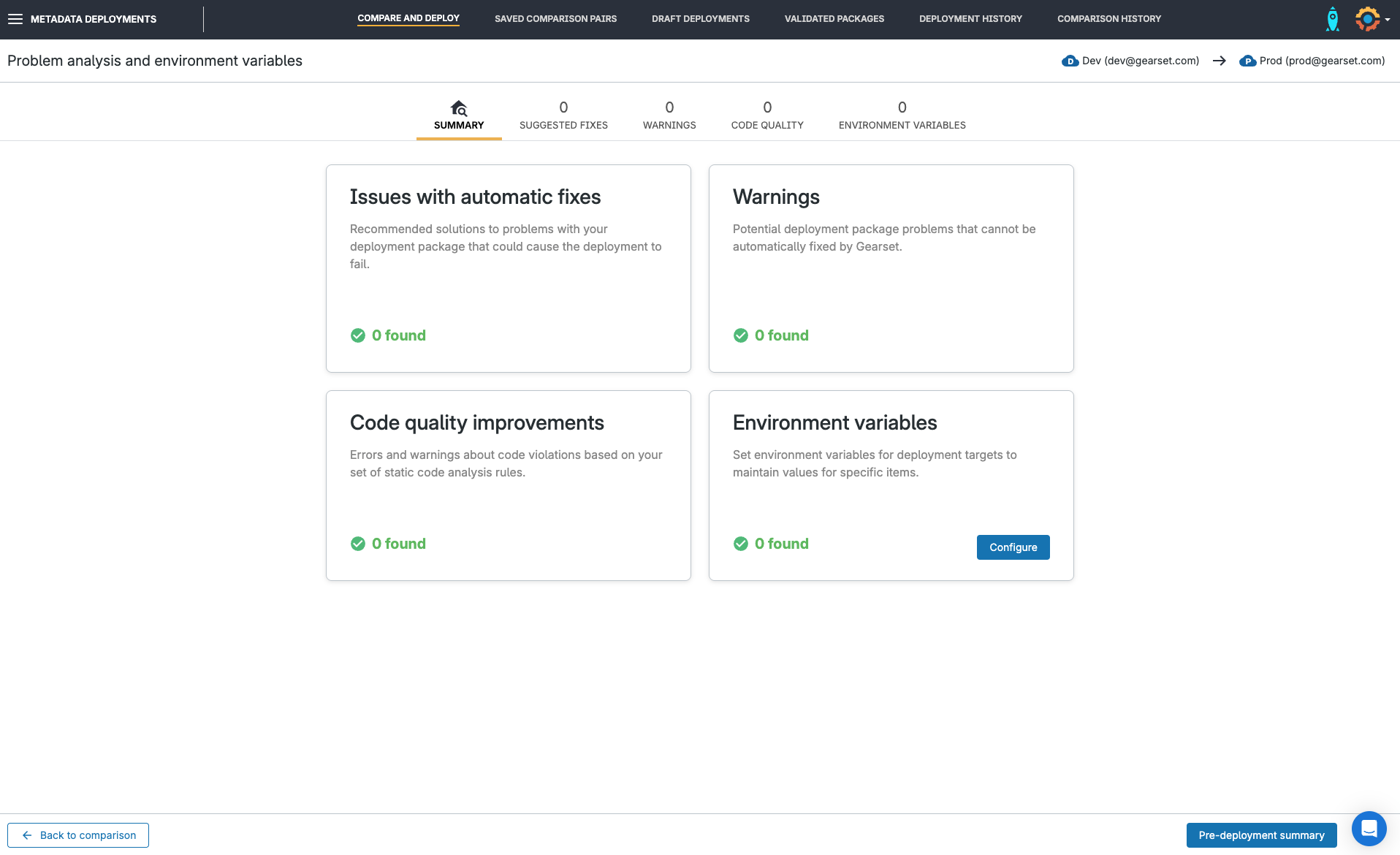 Problem analyzers let you know if any issues are likely to cause your Flow deployment to fail